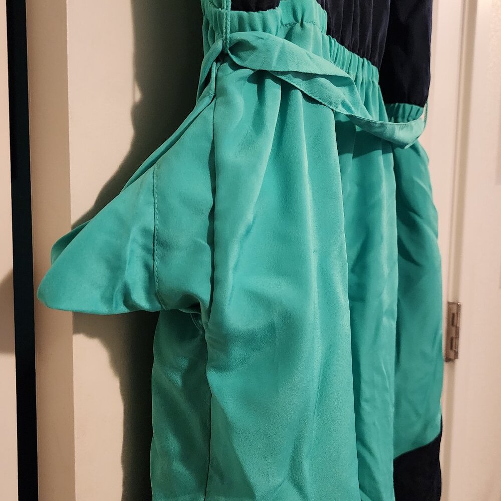 CLEARANCE - EUC Women's XL teal Merona shift colorblock dress - Picture 9 of 16